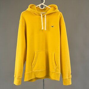 Hollister Men's Fleece-Lined Hoodie In Yellow Size L